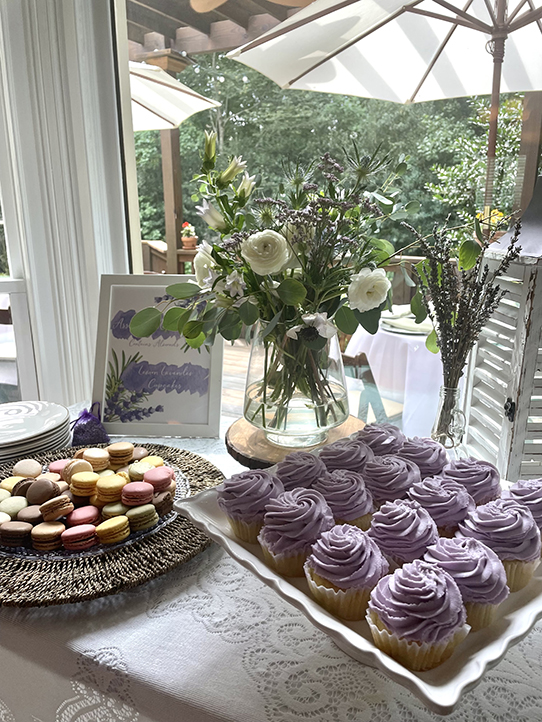 Skyline Events and Socials Lavender Bridal Shower Cupcakes