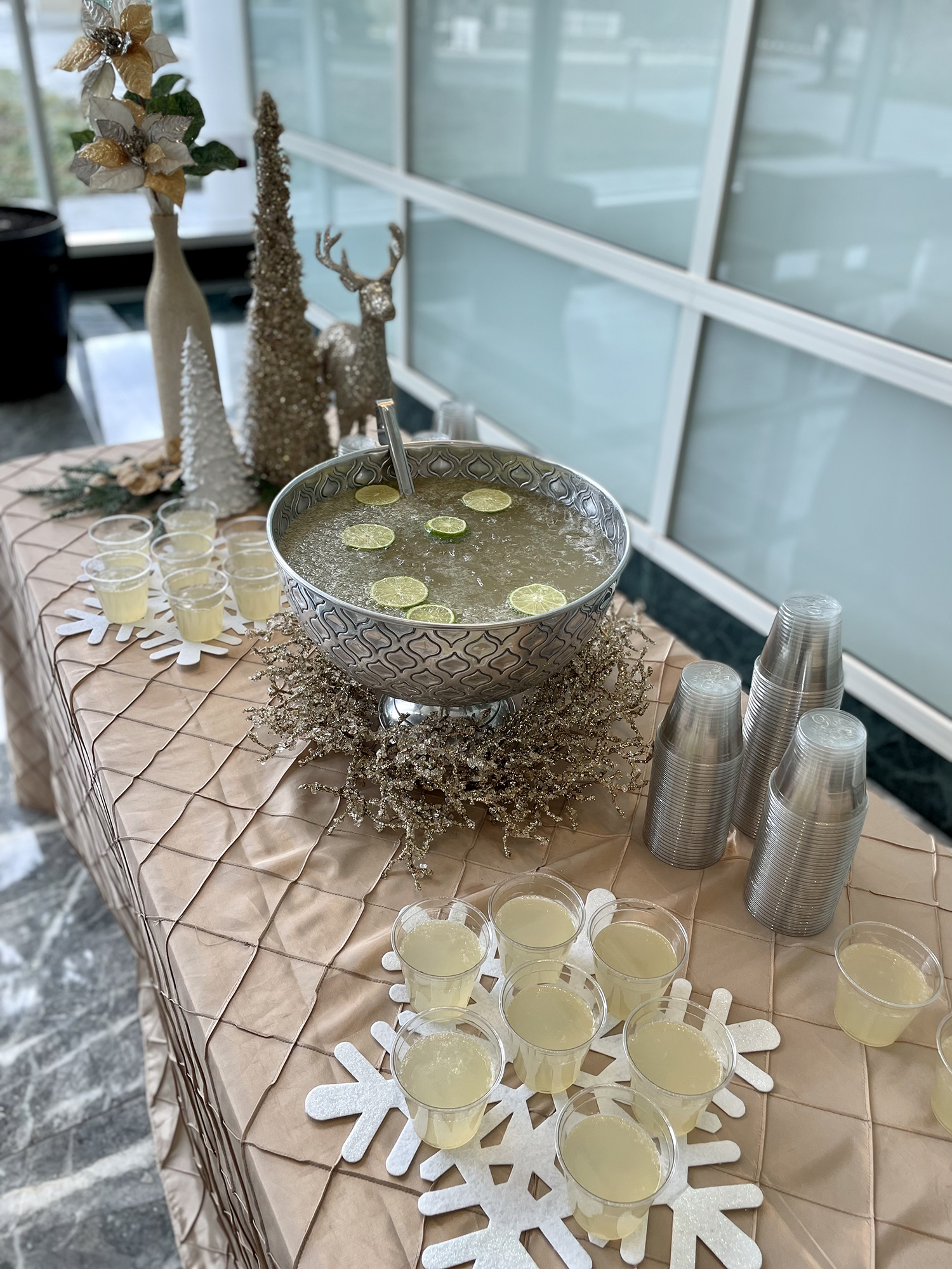 Skyline Events and Socials Holiday Punch Table