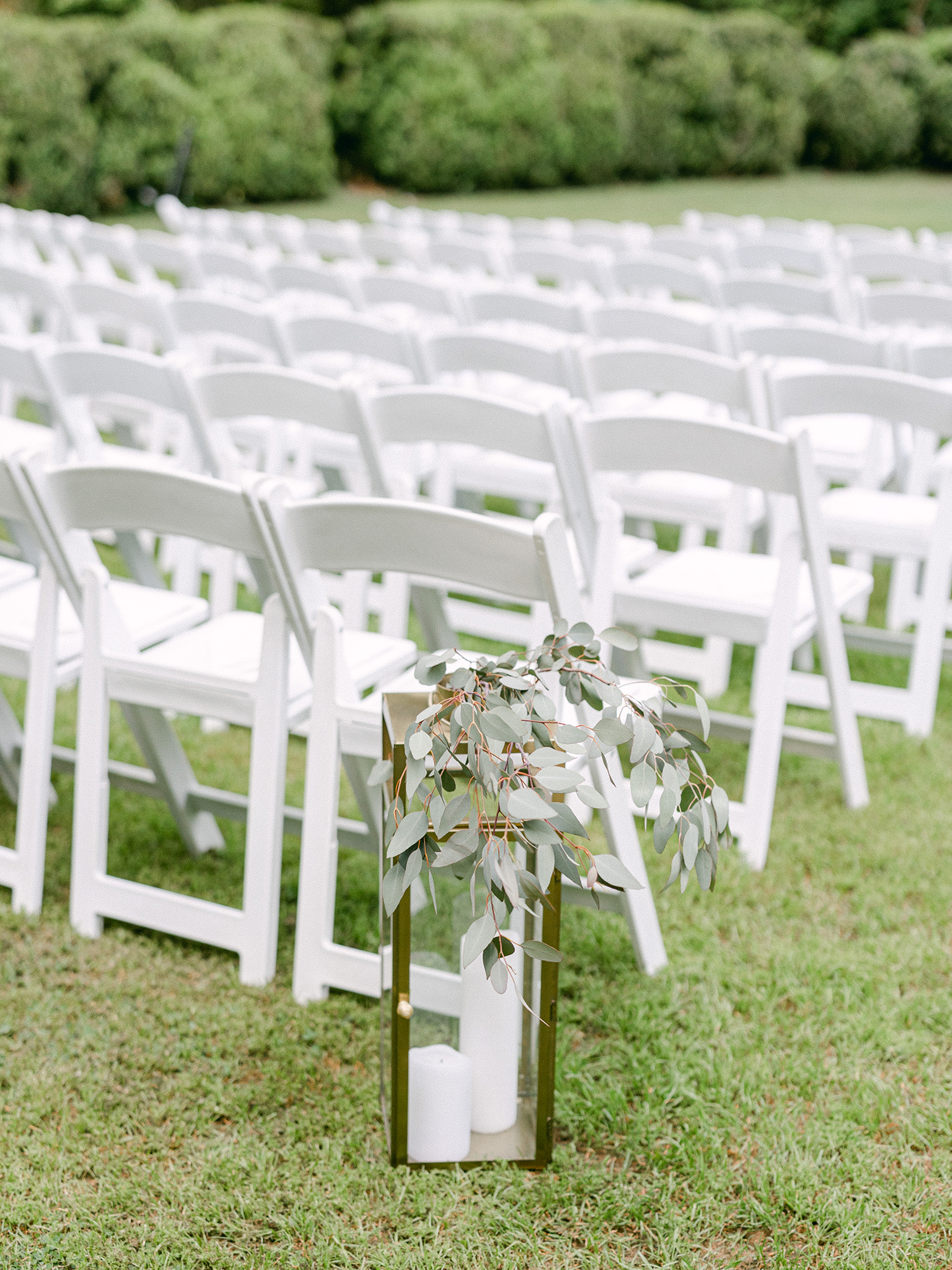 Skyline Events and Socials Wedding Ceremony White Chairs for Guests