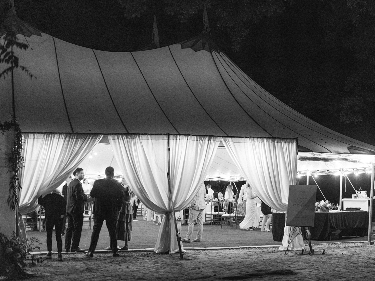 Skyline Events and Socials Wedding in tent under the stars