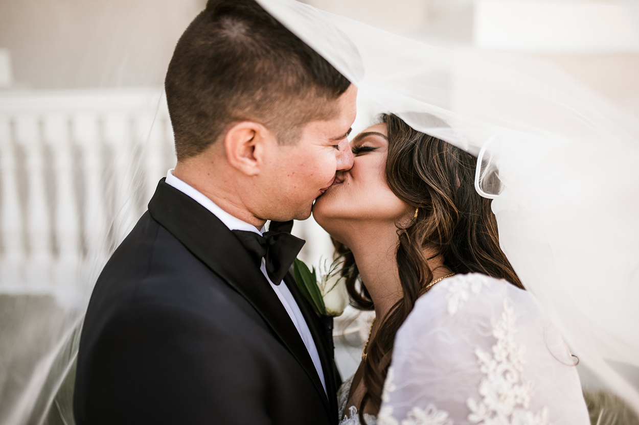 Skyline Events and Socials Bride and Grooms First Kiss