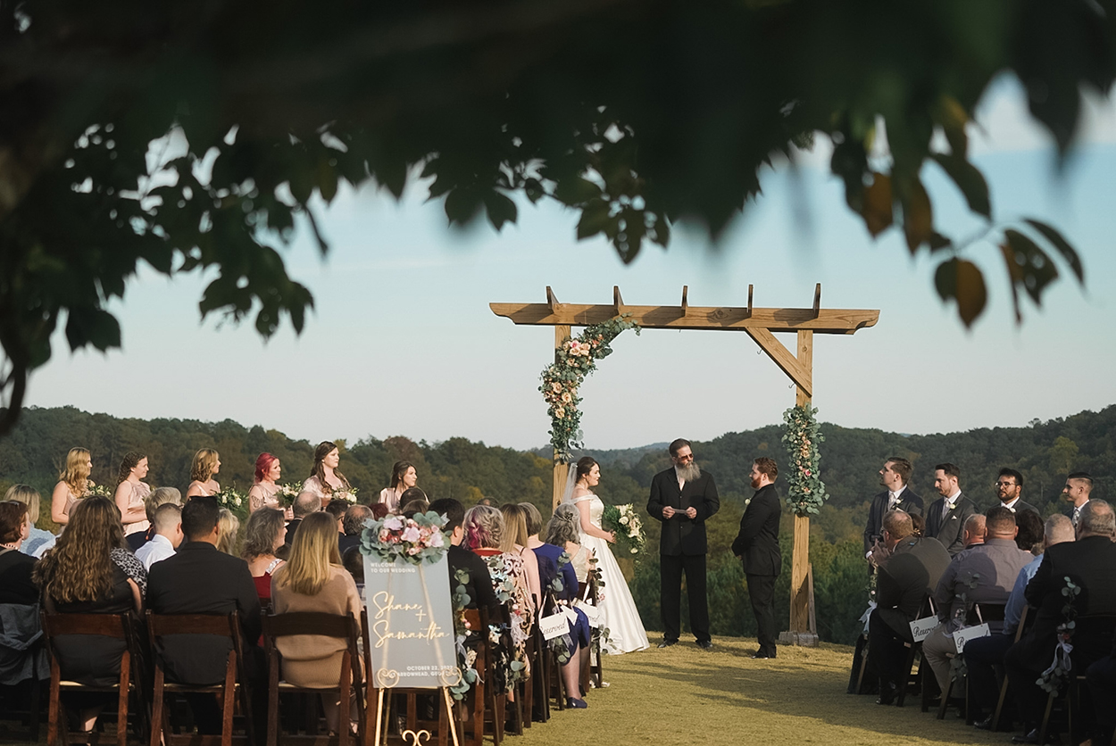 Skyline Events and Socials Outdoor Wedding Ceremony